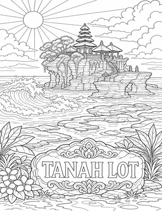 Detailed coloring page of Nyepi Ogoh-Ogoh Parade