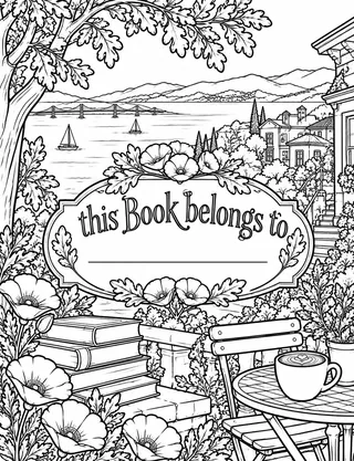 Belongs-To Page inside Berkeley Coloring Book for Adults