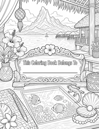 Belongs-To Page inside Bora Bora Coloring Book for Adults