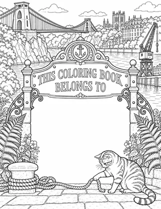 Belongs-To Page inside Bristol Coloring Book for Adults