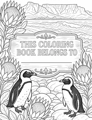 Belongs-To Page inside Cape Town Coloring Book for Adults