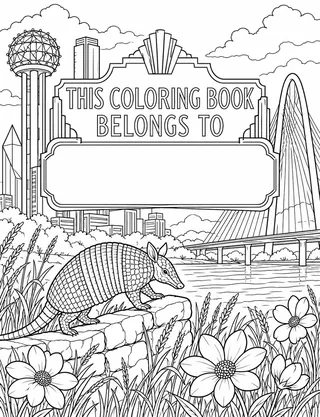 Belongs-To Page inside Dallas Coloring Book for Adults