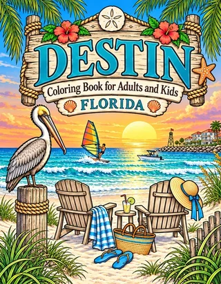 Destin Coloring Book for Adults