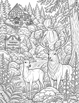 Detailed coloring page of Germany_01 featuring Brandenburger Tor sign
