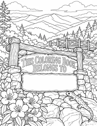 Belongs-To Page inside Great Smoky Mountains Coloring Book for Adults