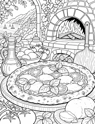 Detailed coloring page of Venice