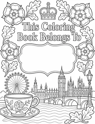Belongs-To Page inside London Coloring Book for Adults
