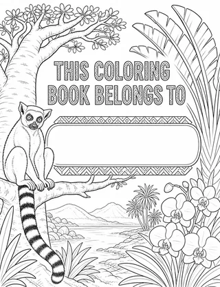 Belongs-To Page inside Madagascar Coloring Book for Adults