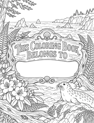 Belongs-To Page inside Mendocino Coloring Book for Adults