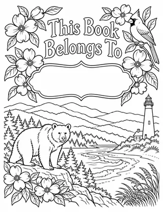 Belongs-To Page inside North Carolina Coloring Book for Adults