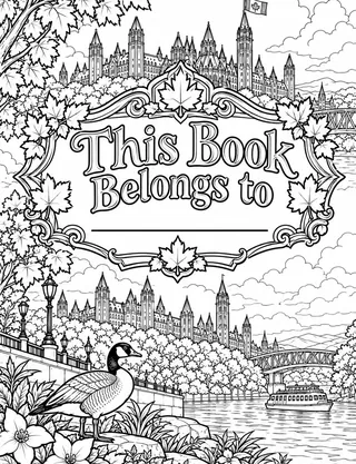 Belongs-To Page inside Ottawa Coloring Book for Adults