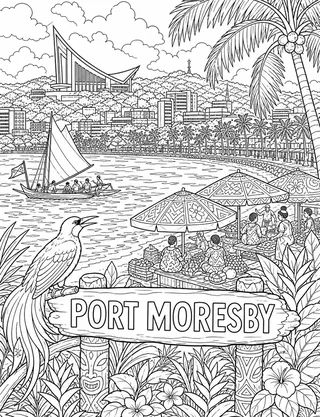 Belongs-To Page inside Papua New Guinea Coloring Book for Adults