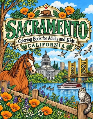Sacramento Coloring Book for Adults
