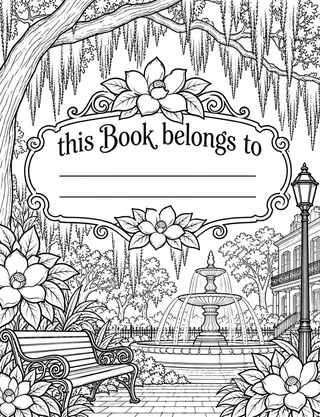 Belongs-To Page inside Savannah Coloring Book for Adults