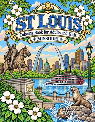 St Louis Coloring Book for Adults