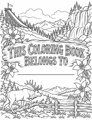 Belongs-To Page inside Steamboat Springs Coloring Book for Adults
