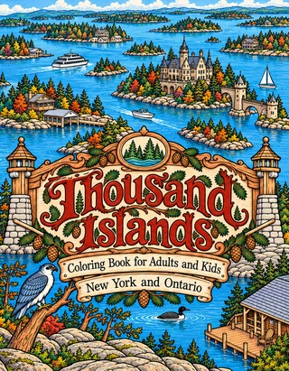 Thousand Islands Coloring Book for Adults