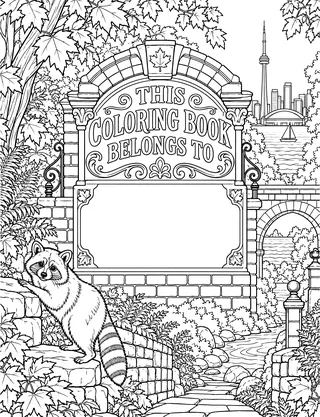 Belongs-To Page inside Toronto Coloring Book for Adults