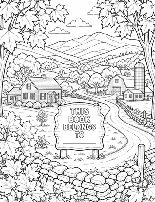 Belongs-To Page inside Vermont Coloring Book for Adults