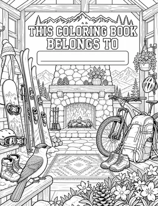 Belongs-To Page inside Whistler Coloring Book for Adults