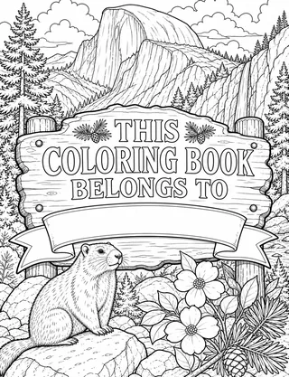 Belongs-To Page inside Yosemite Coloring Book for Adults